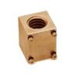 Madrevite quadra in bronzo d.20 p.4 dx preforata