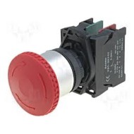 Pulsante emergenza a fungo d.40 mm rosso sg.rot. Nc+No