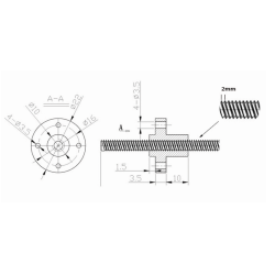 Vite trapezia d.8 p.2 dx